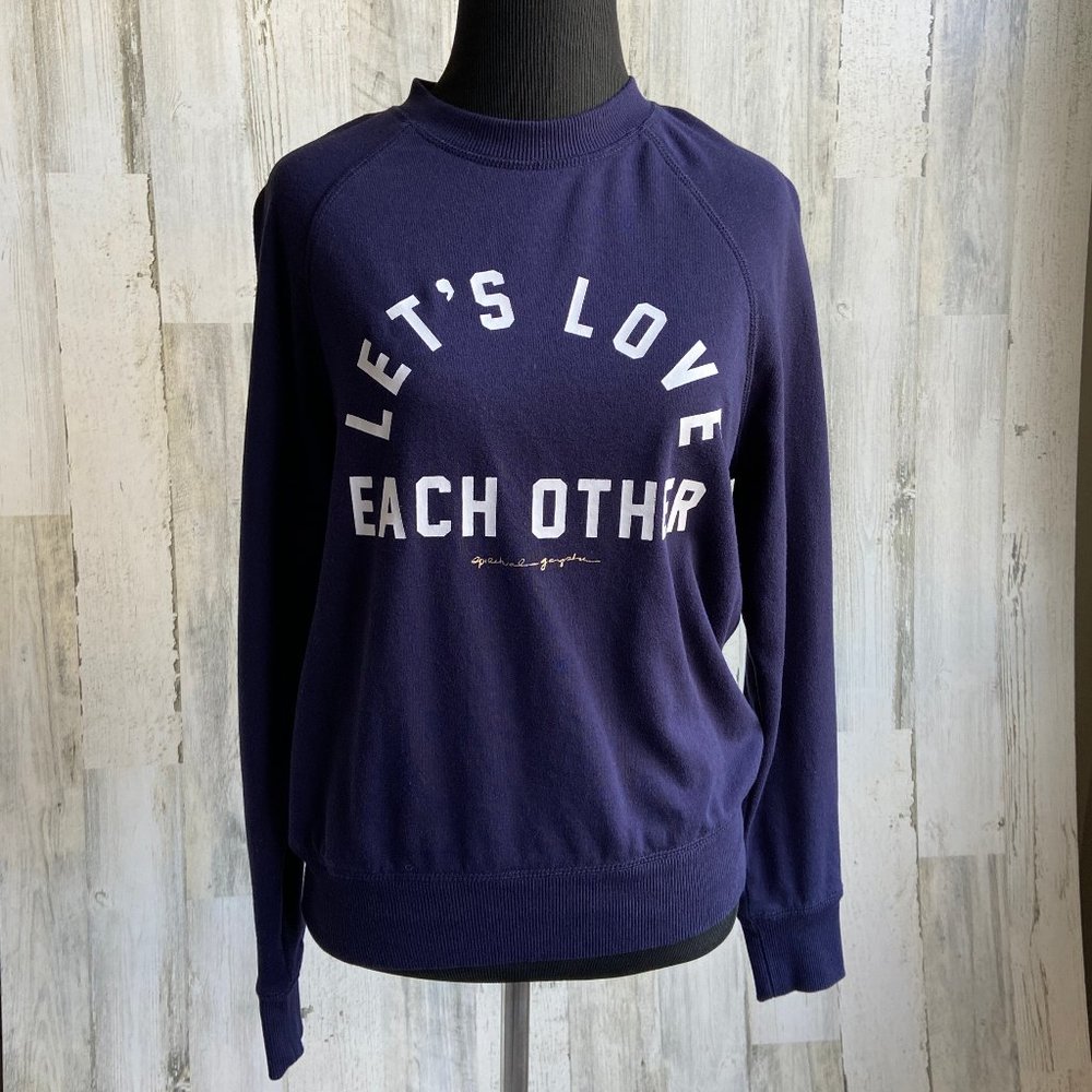 Spiritual Gangster Size XS Lets Love Old School Terry Sweatshirt - Picture 2 of 6